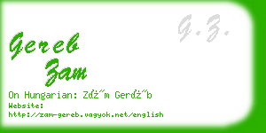 gereb zam business card